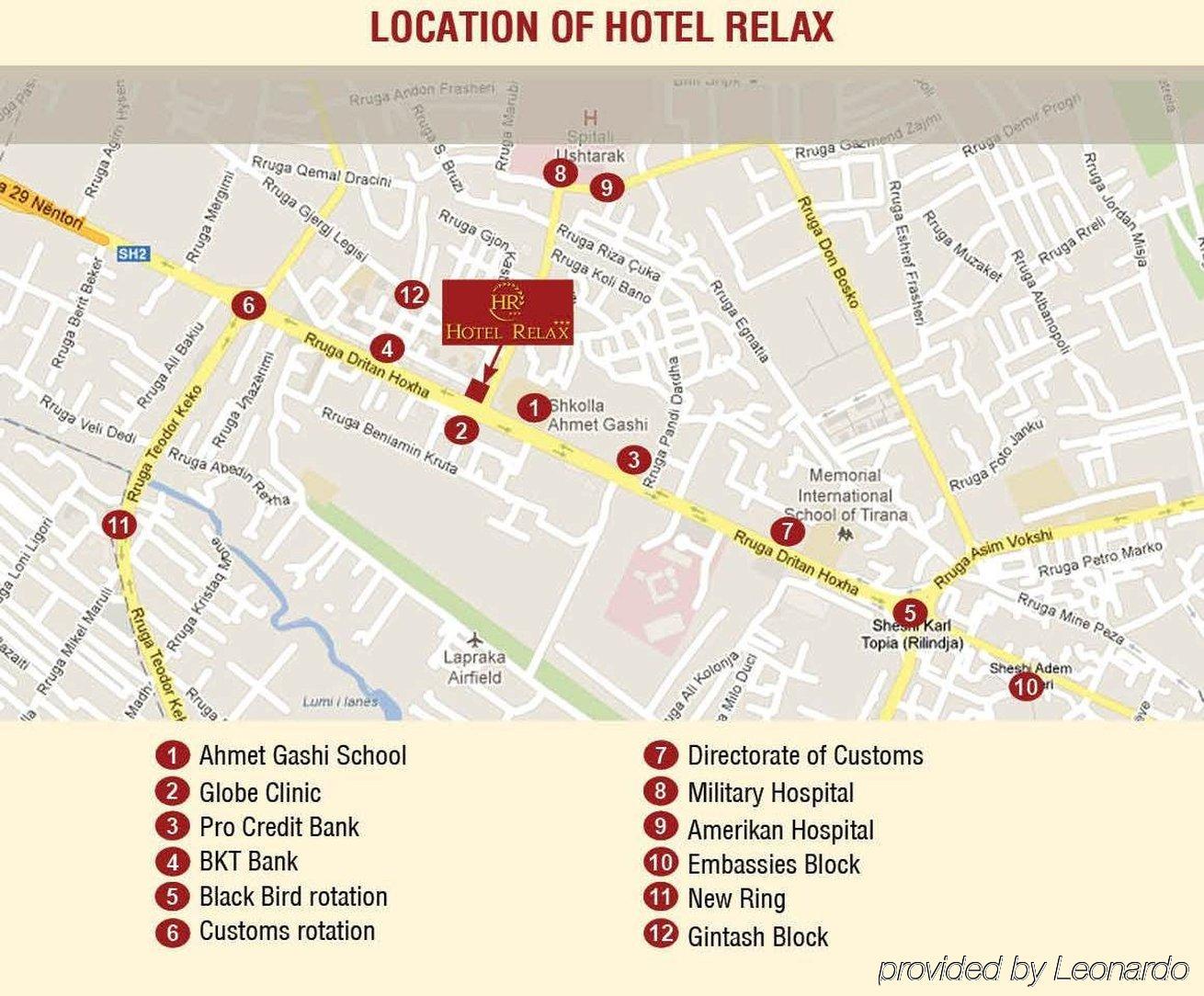 Hotel Relax Tirana Exterior foto